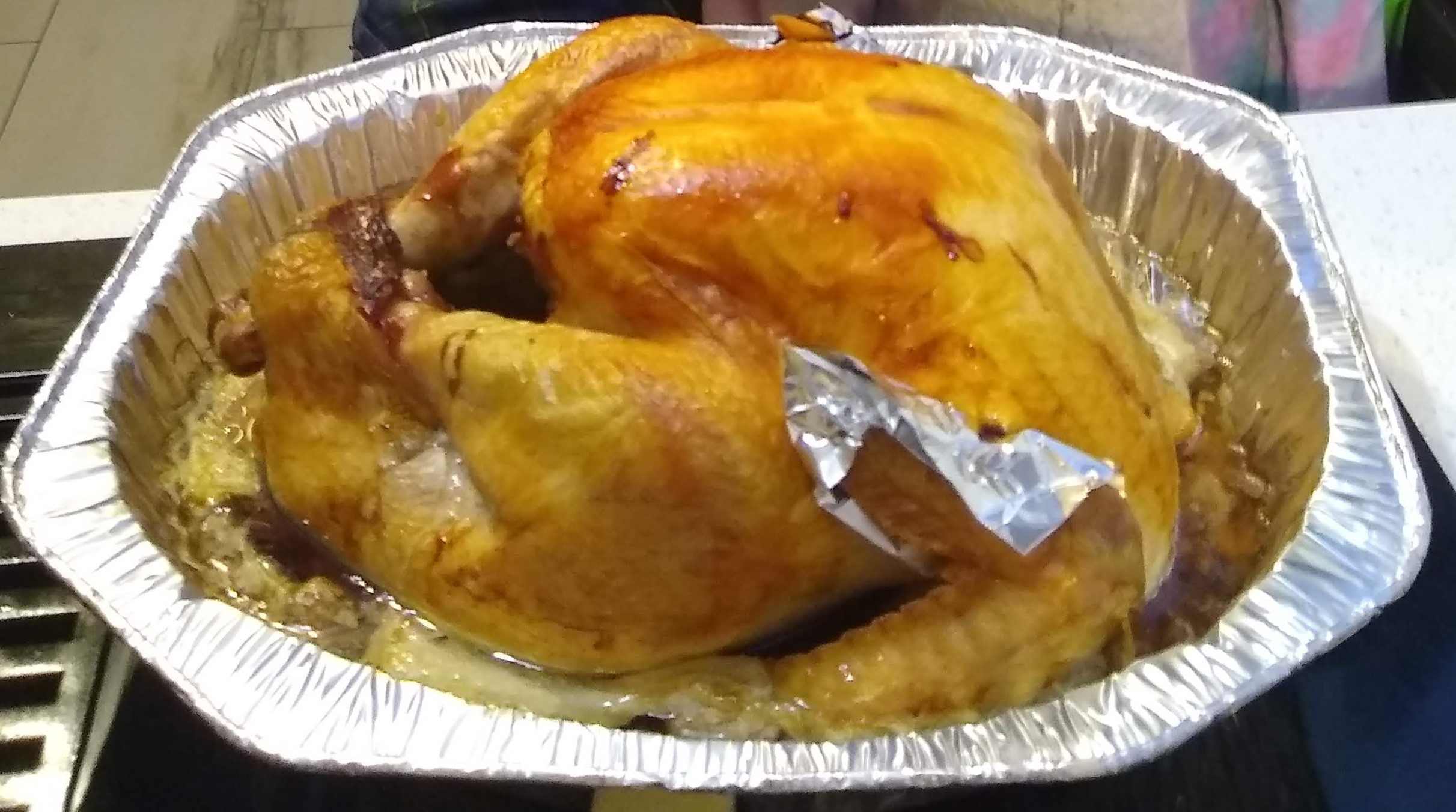 turkey in tray